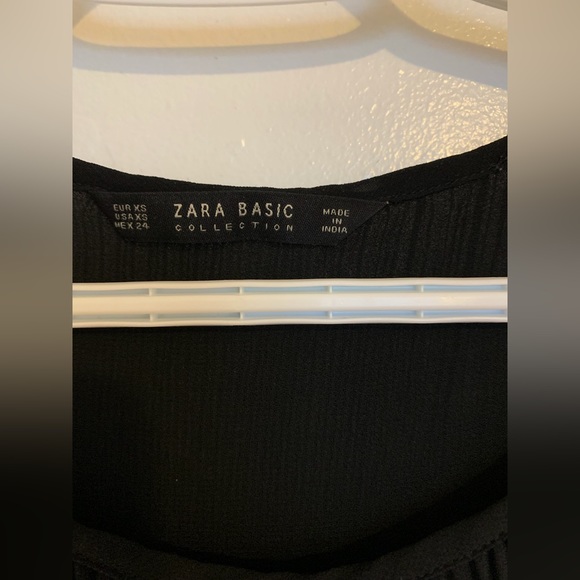 Zara black blouse frill - Picture 3 of 6